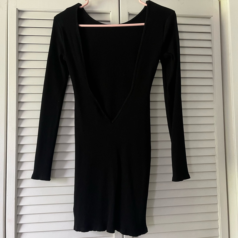 Fashion Nova Black Mini Long Sleeve Dress - Picture 2 of 2